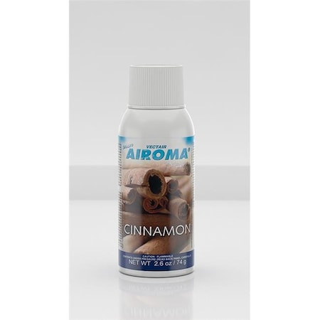 Vectair Systems Vectair Systems BAERO-08 Micro Airoma 30-Day Metered Aerosol Odour Control - Cinnamon; Case of 12 MICRO-CINNAMON